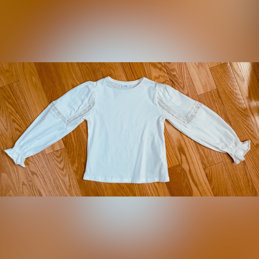 Zara top with Lace Detail girls size 8-9